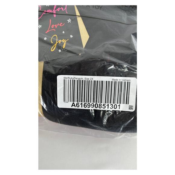 Cuddl Duds Fleecewear Stretch Pajama Set Ruby Penguin Womens Plus Size 2X New - Picture 4 of 6